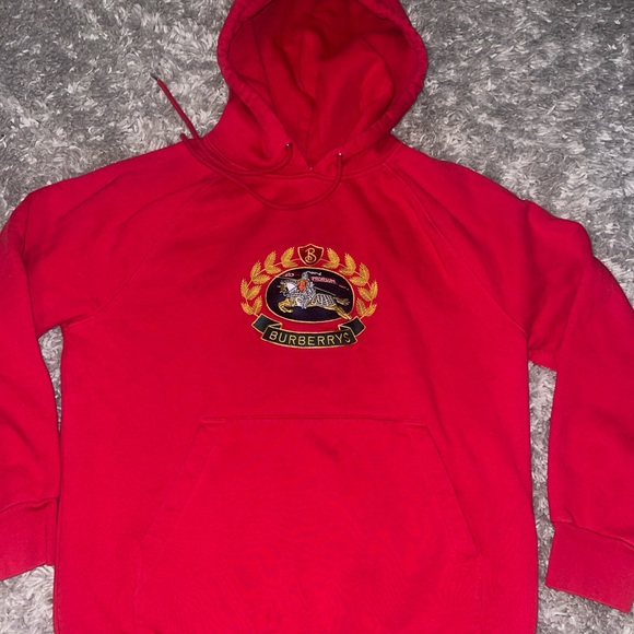 BURBERRY hoodie M Cotton red Style 8003488 - Picture 12 of 16